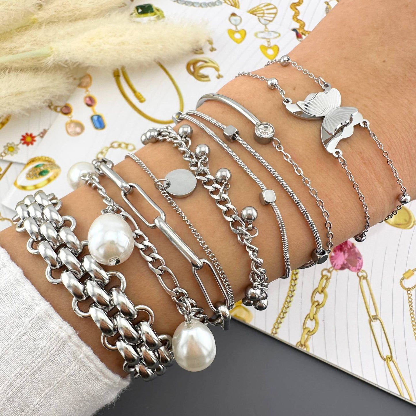 Butterfly Bracelet, Stainless Steel