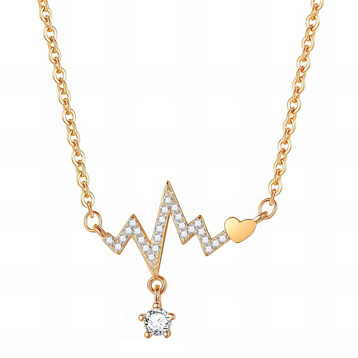 18K gold plated Stainless steel Heart necklace