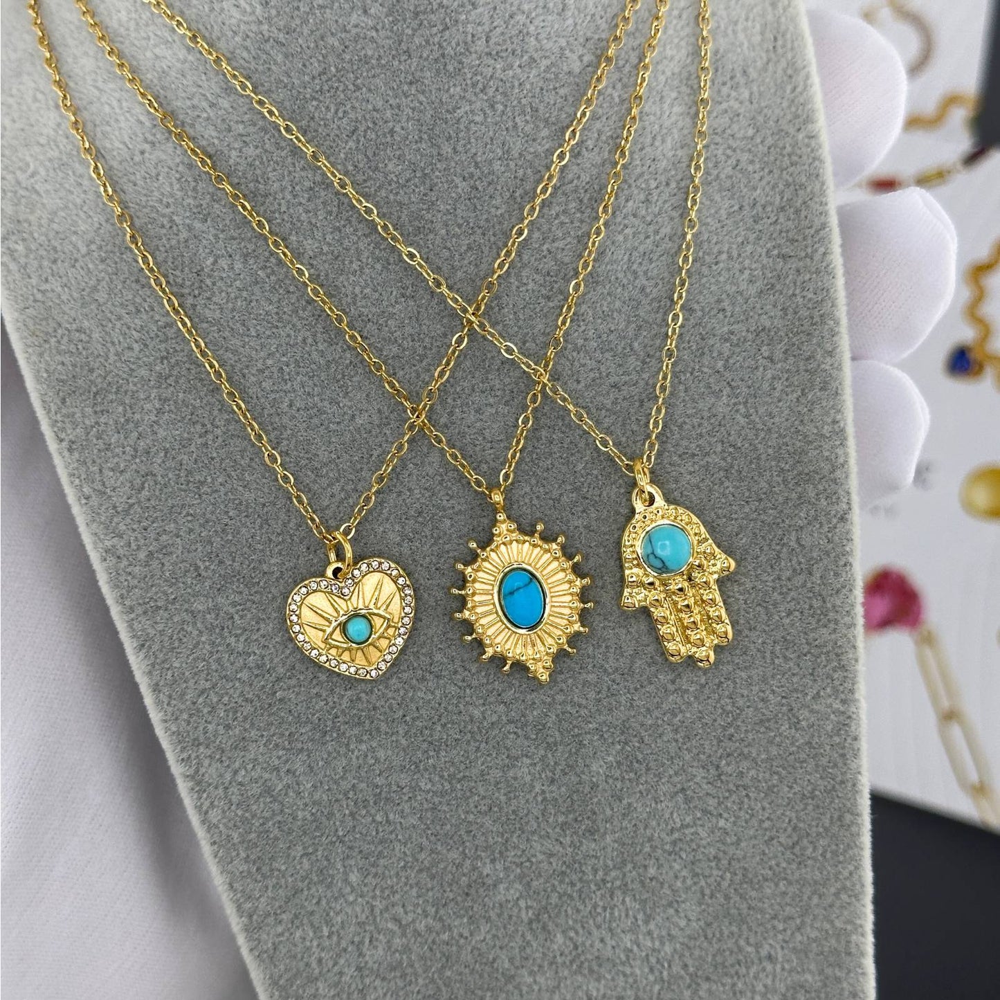 Necklace, 18K Gold Plated Steel