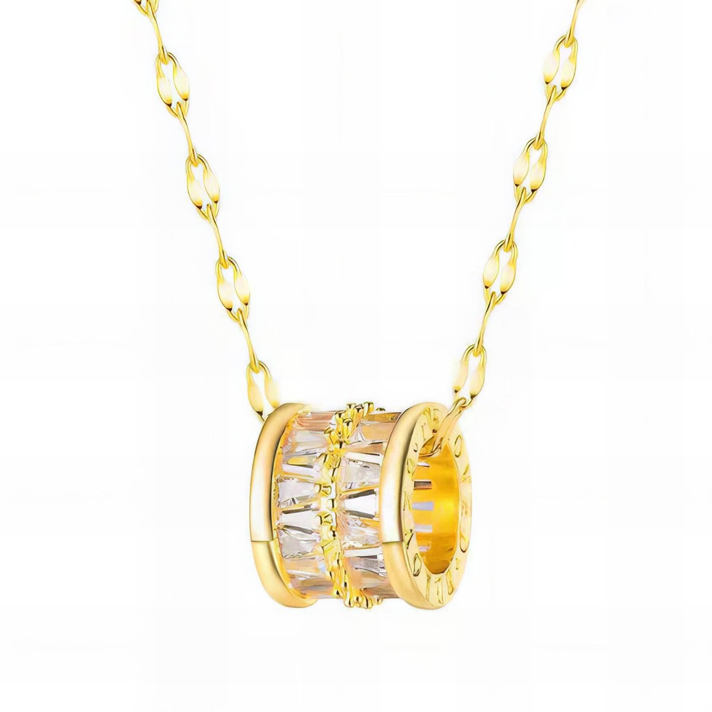 Necklace, 18K Gold Plated Steel