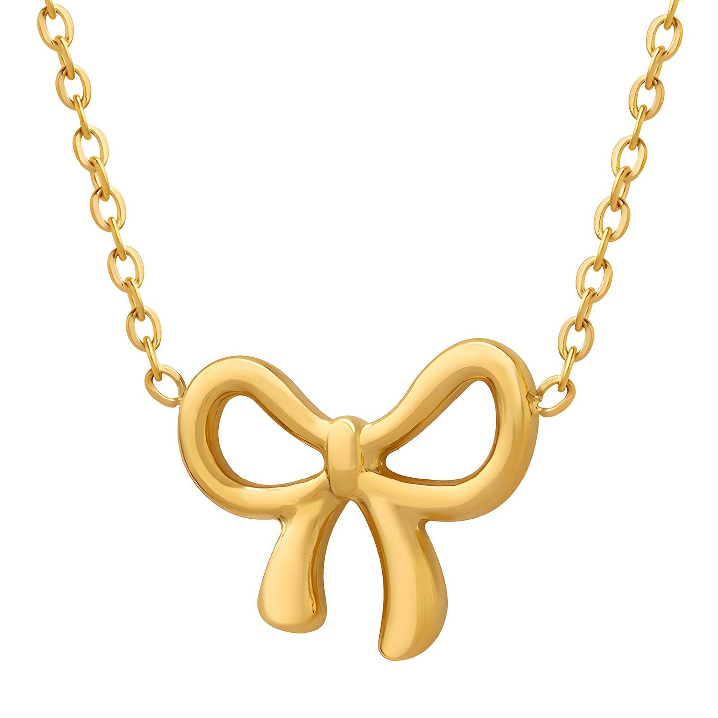 Necklace, 18K Gold Plated Steel