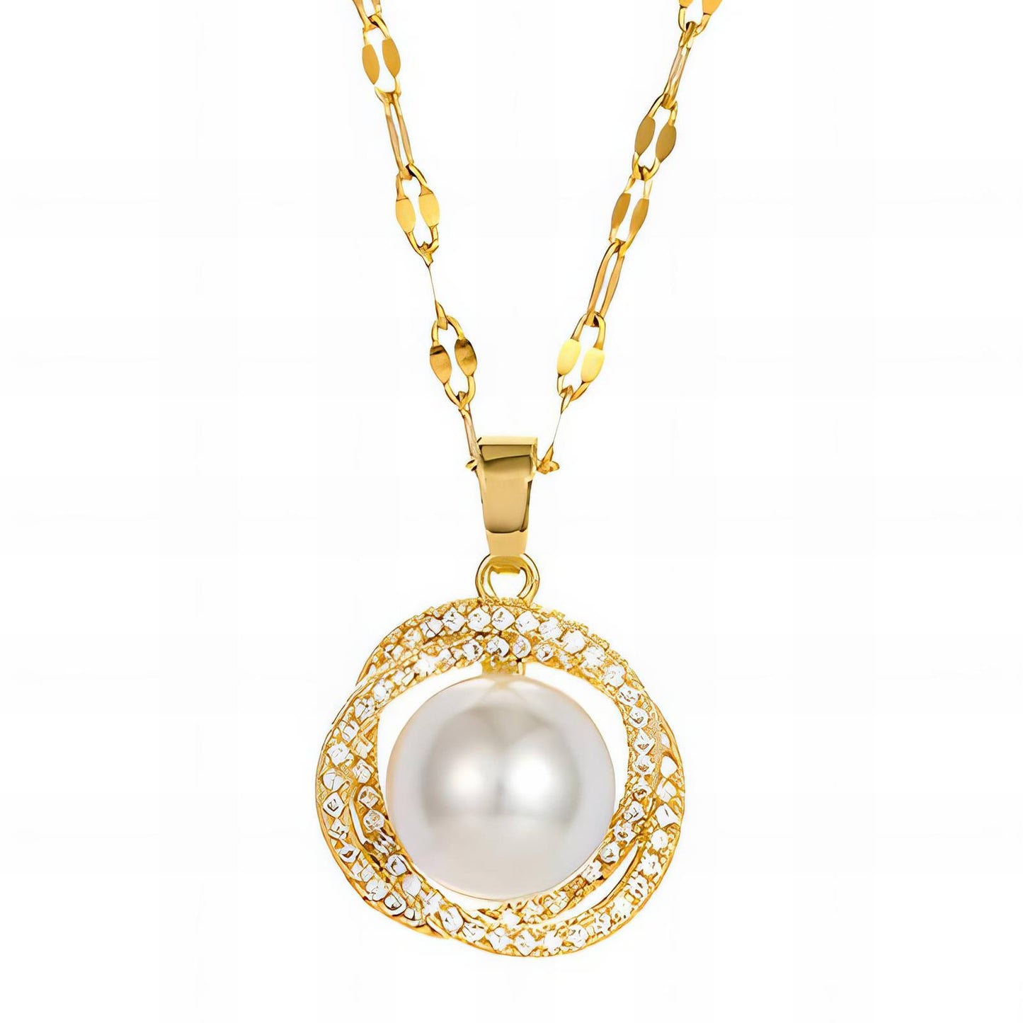 Necklace, 18K Gold Plated Steel
