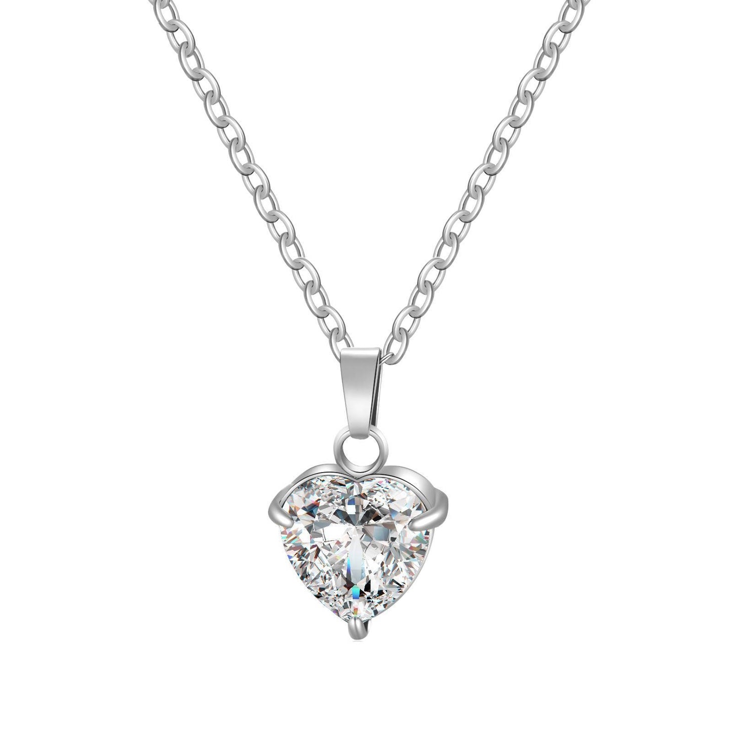 Heart Necklace, Stainless Steel