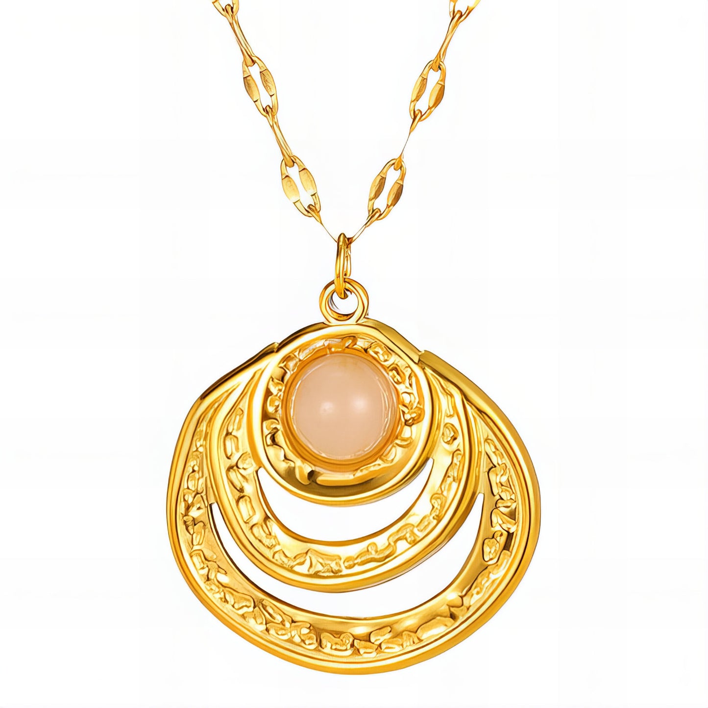 Necklace, 18K Gold Plated Steel