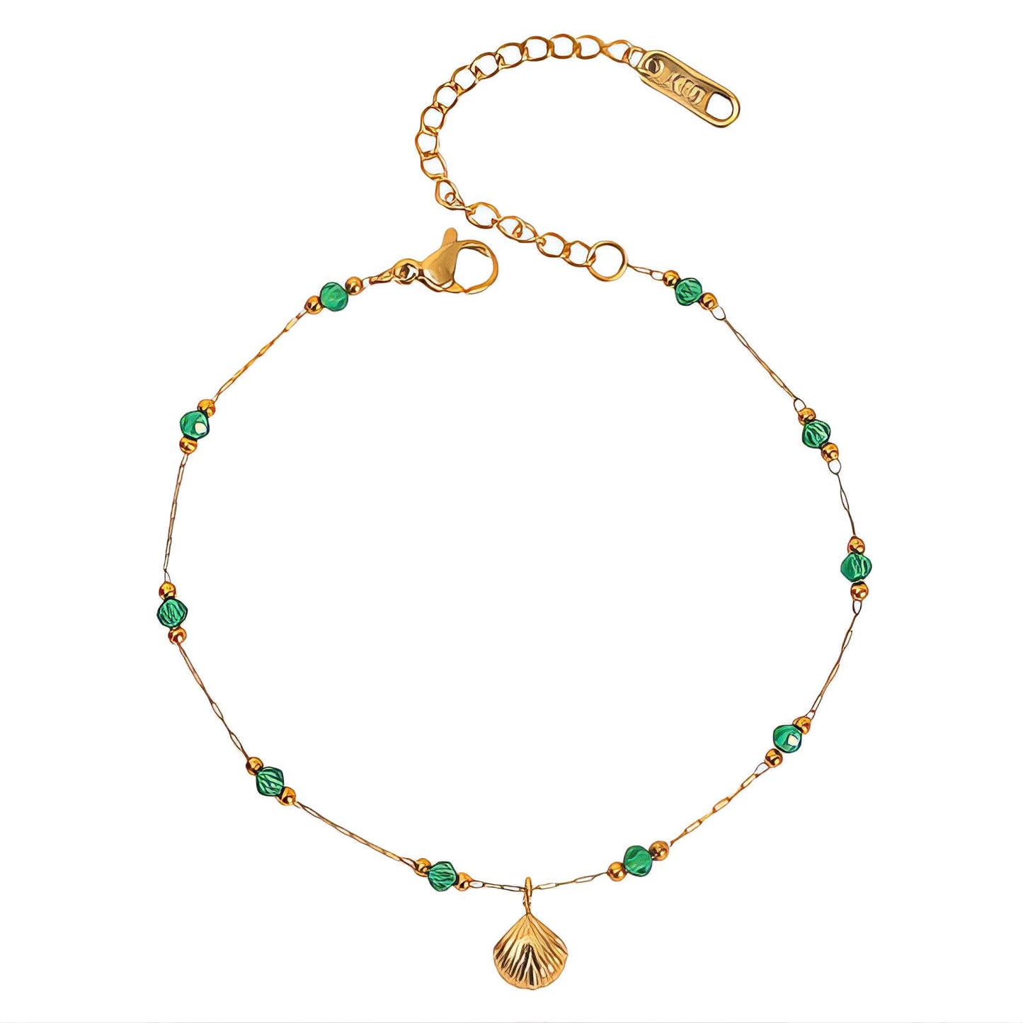 Seashell Bracelet, 18K Gold Plated Steel