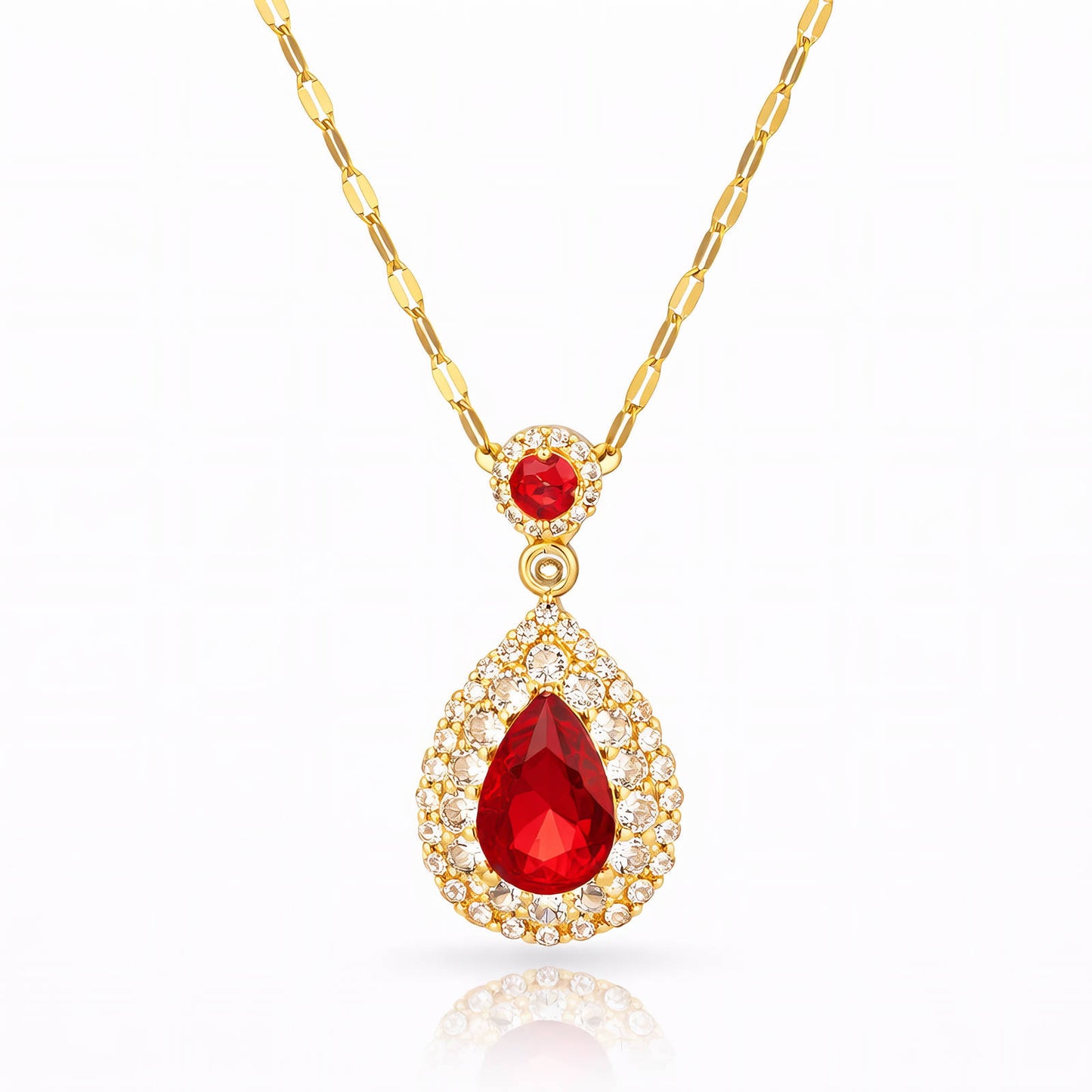 Necklace, 18K Gold Plated Steel