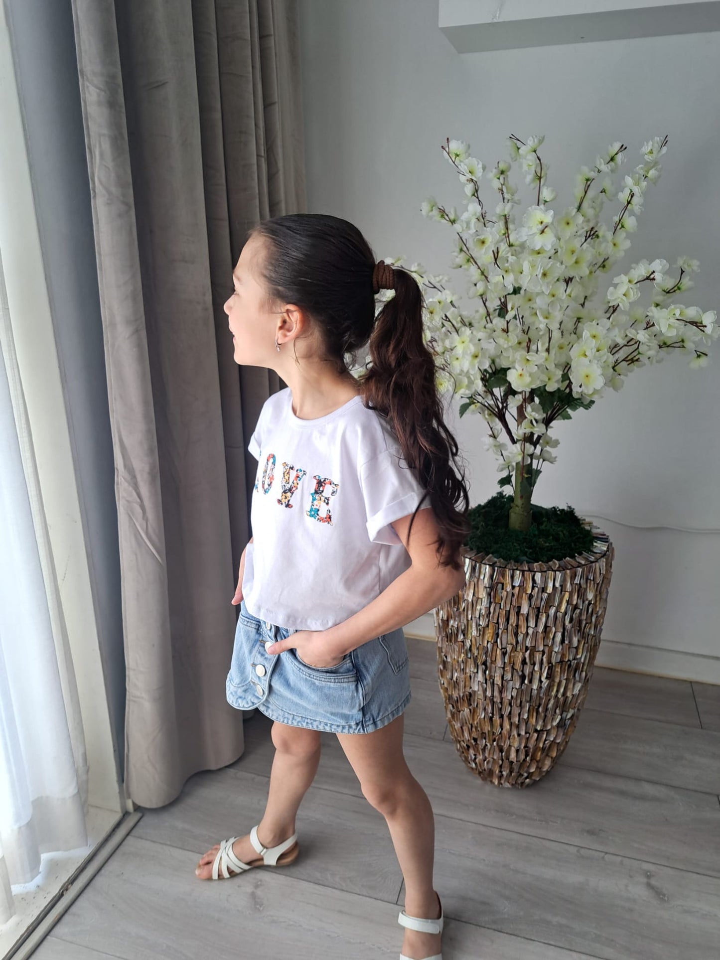 Leuke stoere broekrok spijker -  kinderkleding