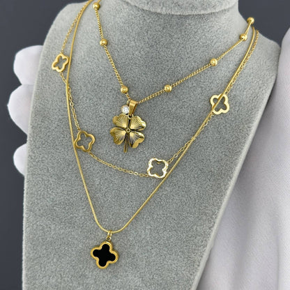 Necklace, 18K Gold Plated Steel