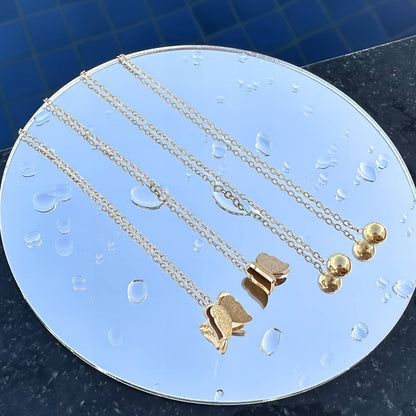 Earrings, 18K Gold Plated Steel