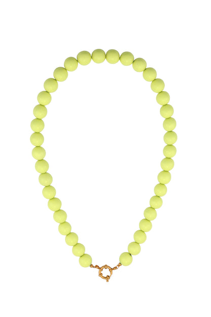 Ketting met kralen en frontsluiting-12mm
