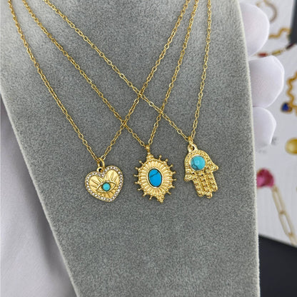 Necklace, 18K Gold Plated Steel