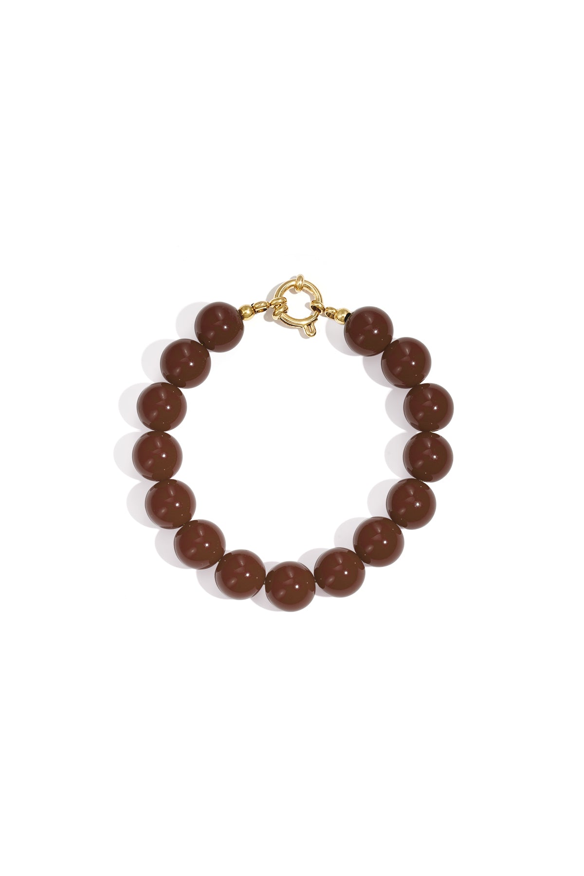 Armband met medium kralen en frontsluiting-12mm