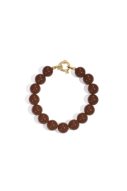 Armband met medium kralen en frontsluiting-12mm