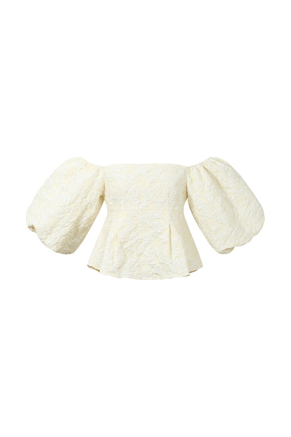pof mouw top met textuur