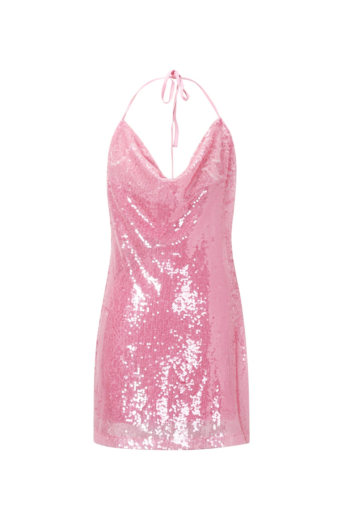 Jurk met waterval-effect en pailletten