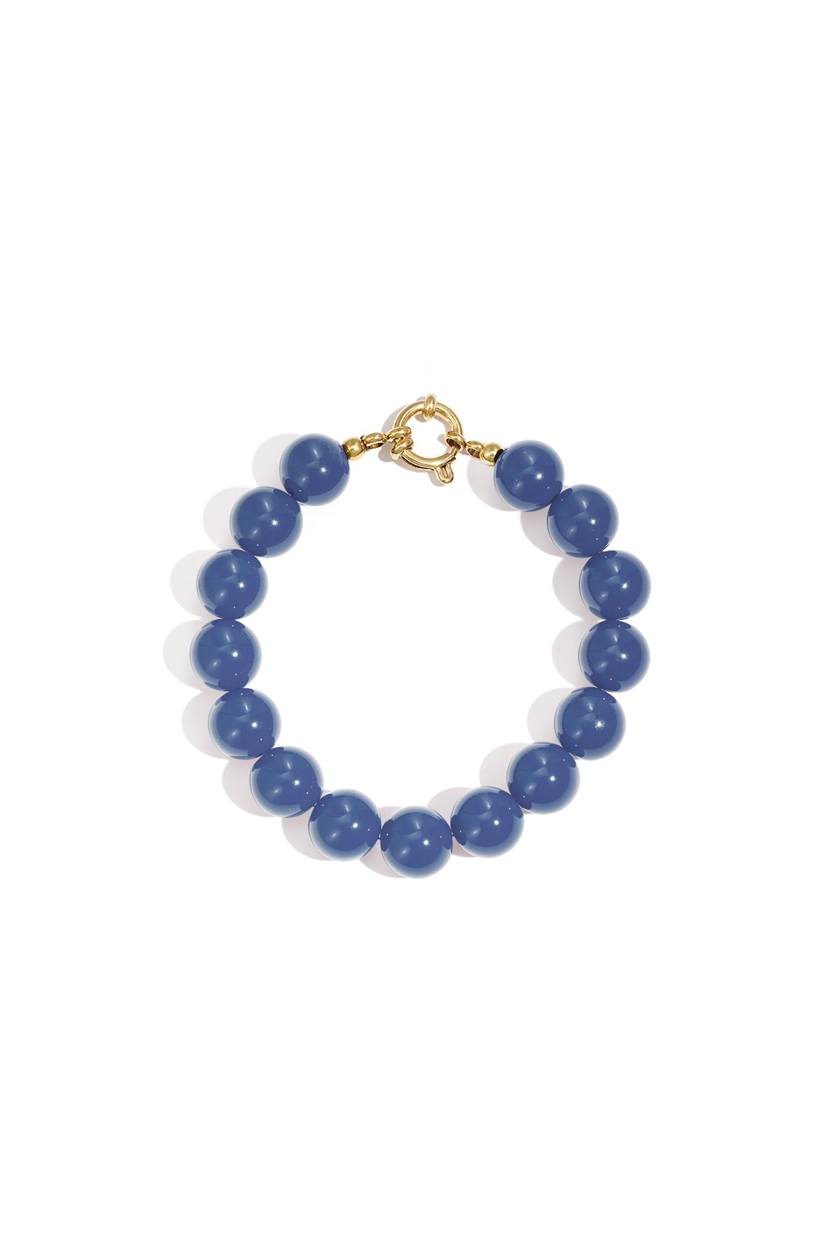 Armband met medium kralen en frontsluiting-12mm