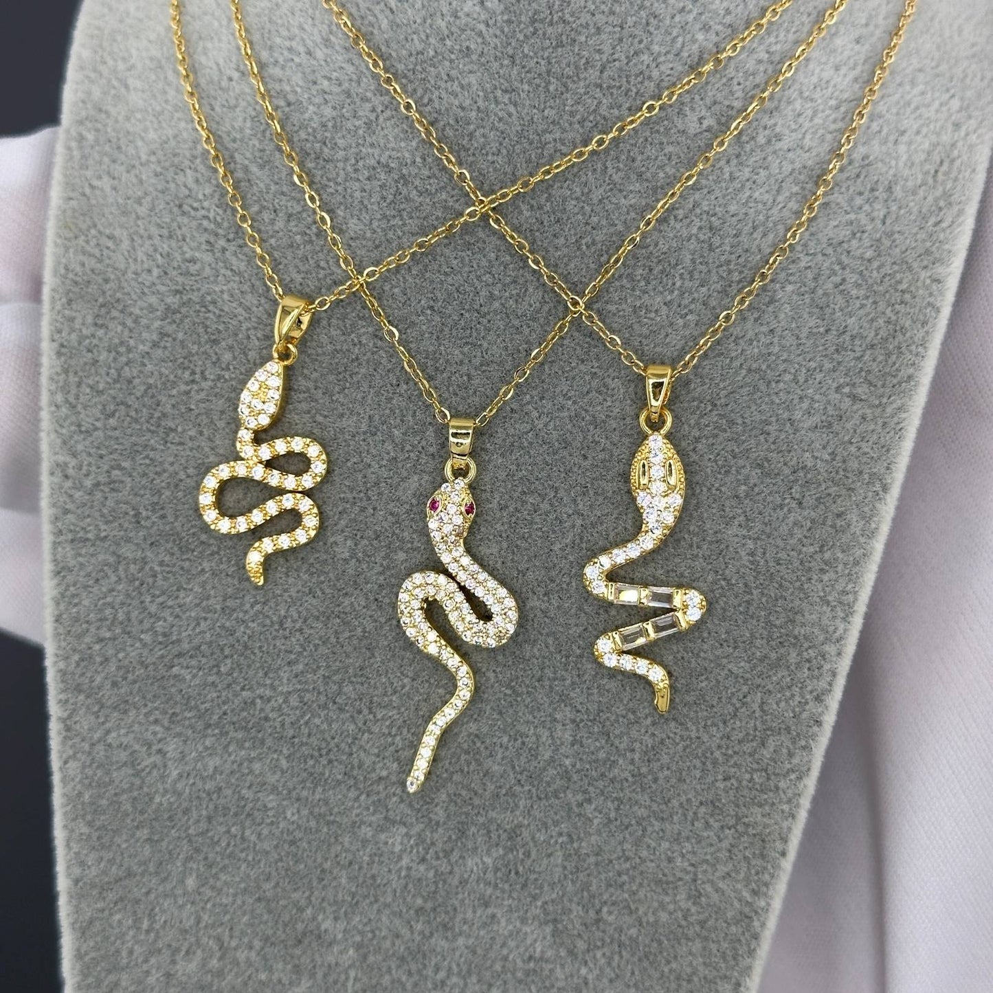18K gold plated Stainless steel  Snake necklace