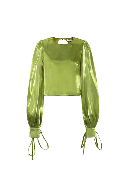 Glanzende parelblouse