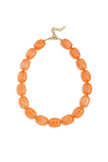 Ketting met squoval kralen