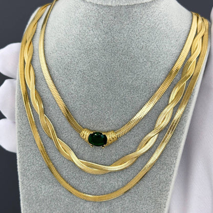 Necklace, 18K Gold Plated Steel