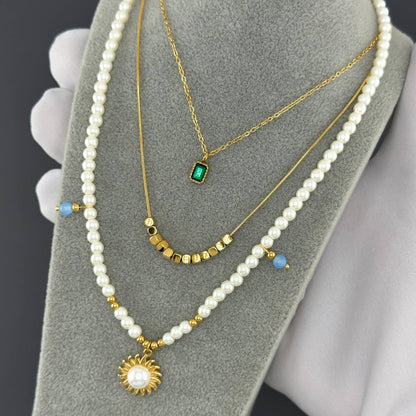 Necklace, 18K Gold Plated Steel