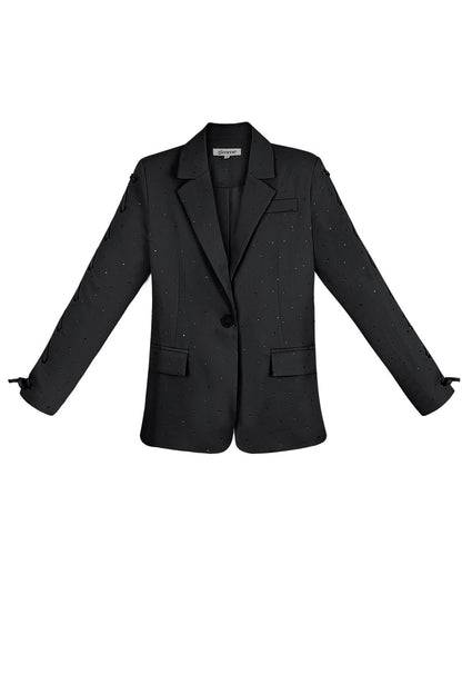 Polyester Vrouwen Jas Set Met Veters Op Mouw