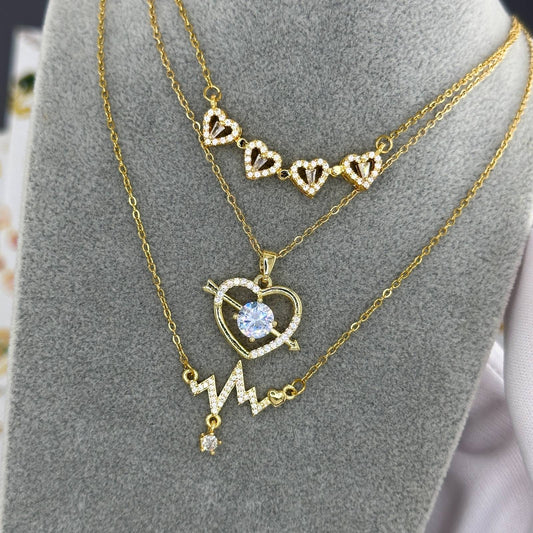 18K gold plated Stainless steel  Heart necklace
