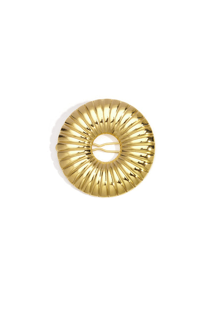 Broche haarspeld cirkel met streepjespatroon