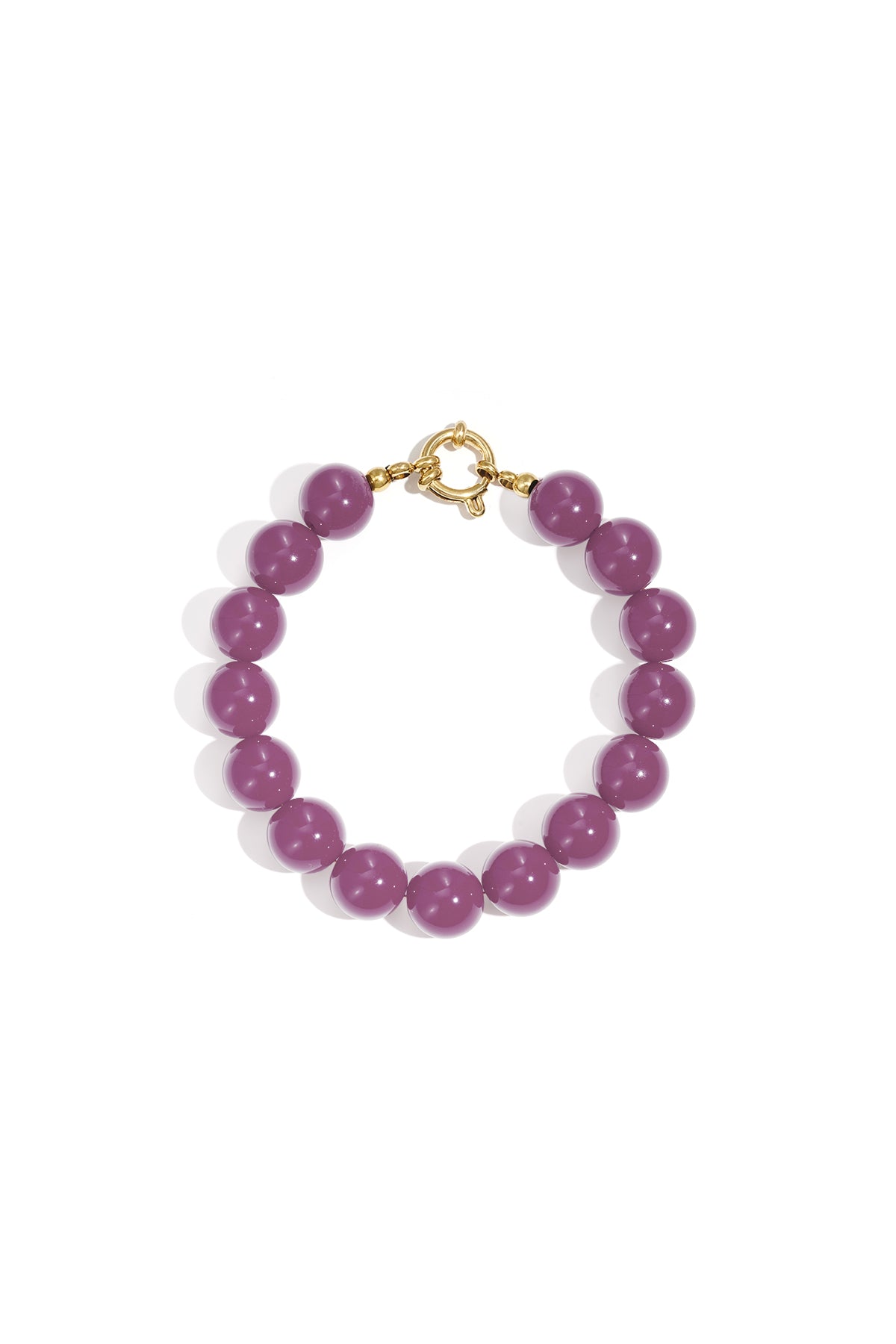 Armband met medium kralen en frontsluiting-12mm