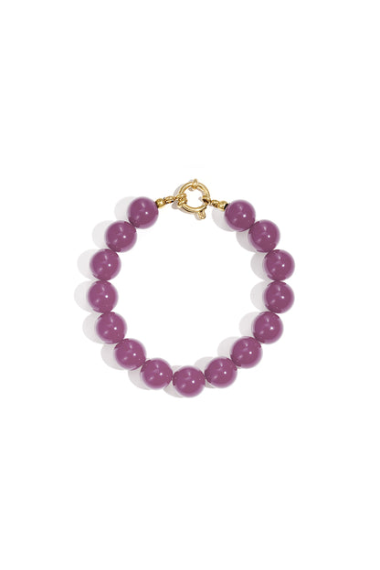 Armband met medium kralen en frontsluiting-12mm