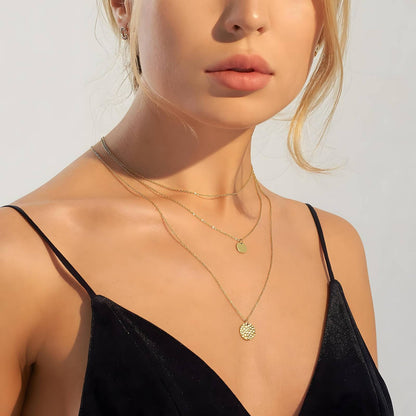 Necklace, 18K Gold Plated Steel