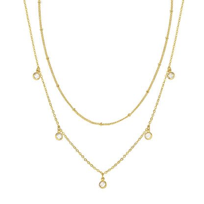 18K gold plated Stainless steel necklace, Intensity
