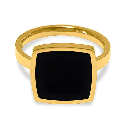 Ring, 18K Gold Plated Steel