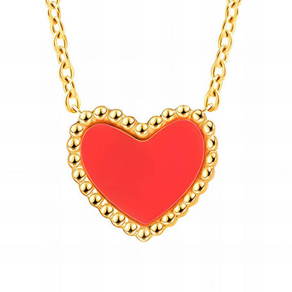 Hearts Necklace, 18K Gold Plated Steel