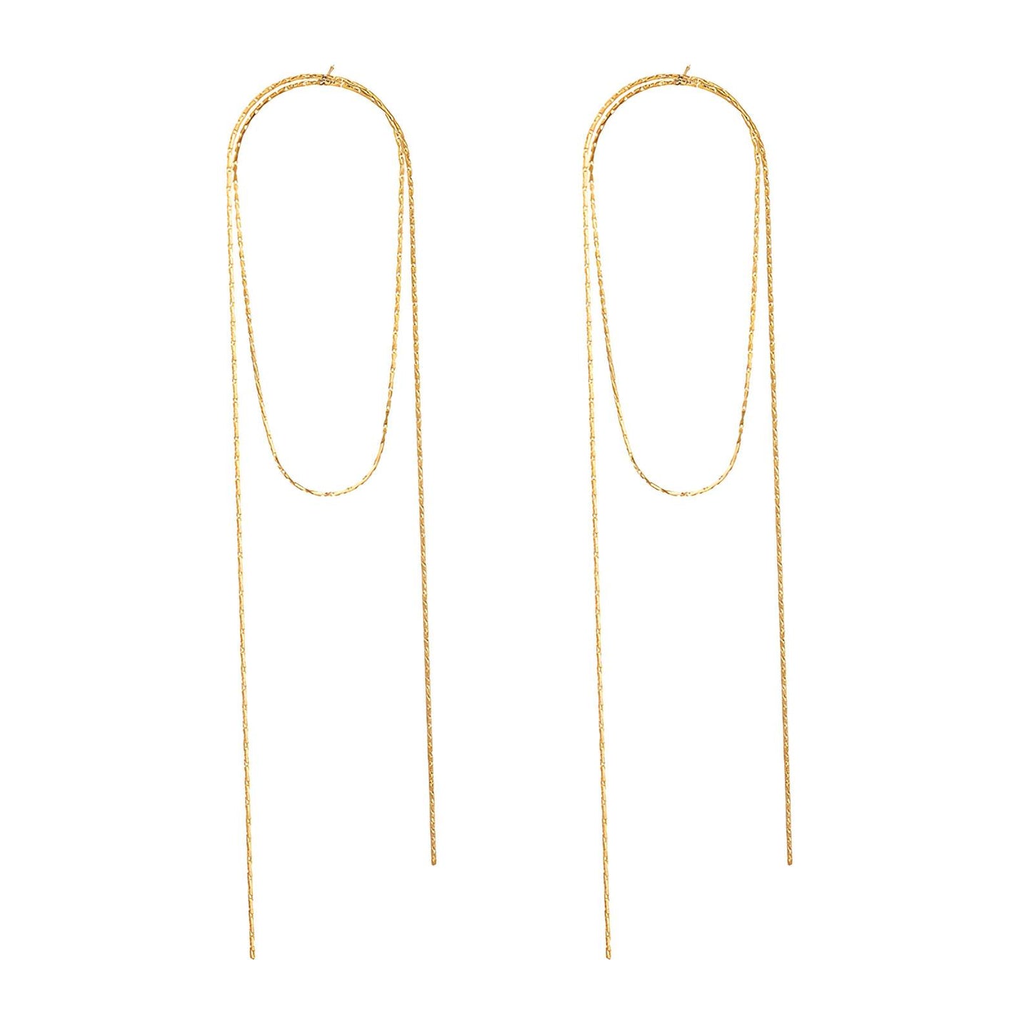 Earrings, 18K Gold Plated Steel