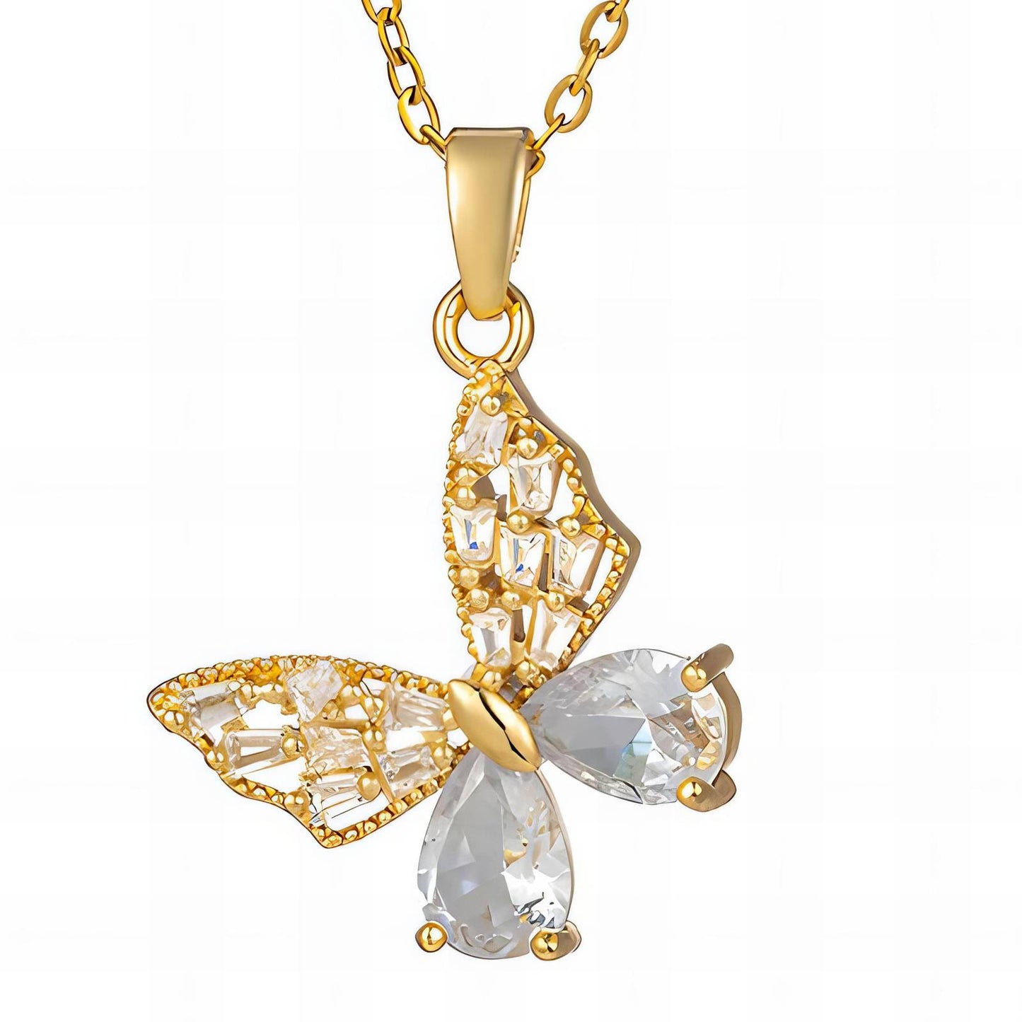 18K gold plated Stainless steel  Butterfly necklace