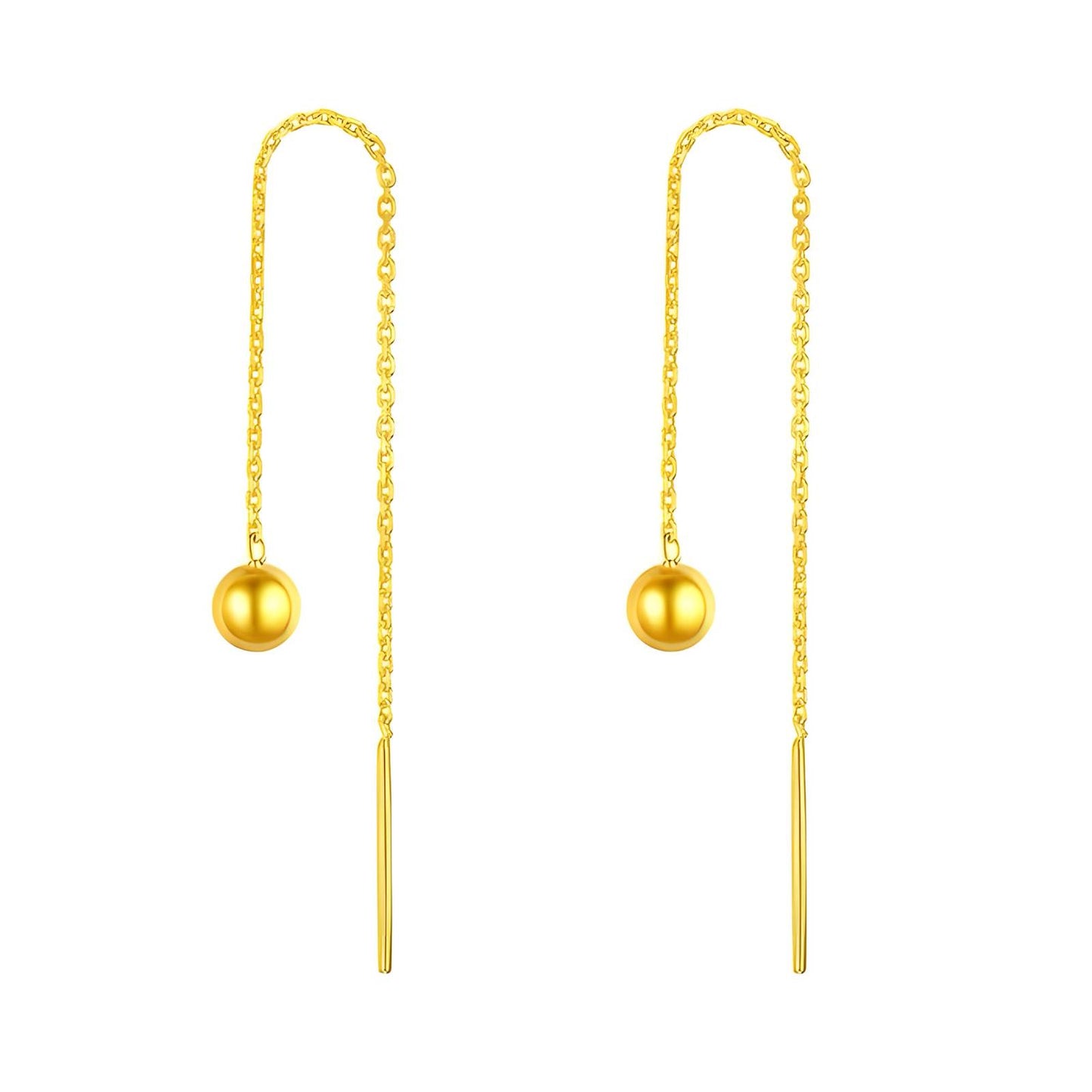 Earrings, 18K Gold Plated Steel