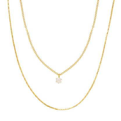 Necklace, 18K Gold Plated Steel