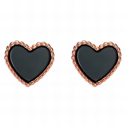 Hearts Earrings, 18K Gold Plated Steel