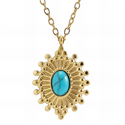 Necklace, 18K Gold Plated Steel