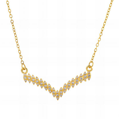 Necklace, 18K Gold Plated Steel