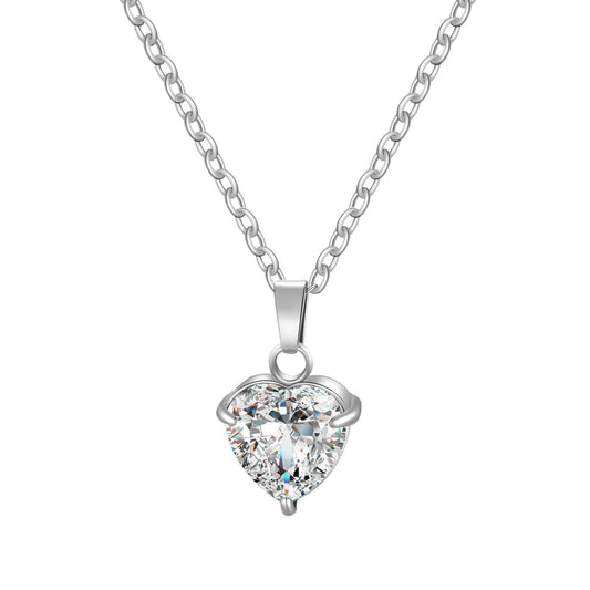 Heart Necklace, Stainless Steel