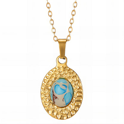 Necklace, 18K Gold Plated Steel