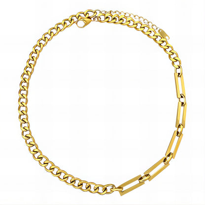 Necklace, 18K Gold Plated Steel