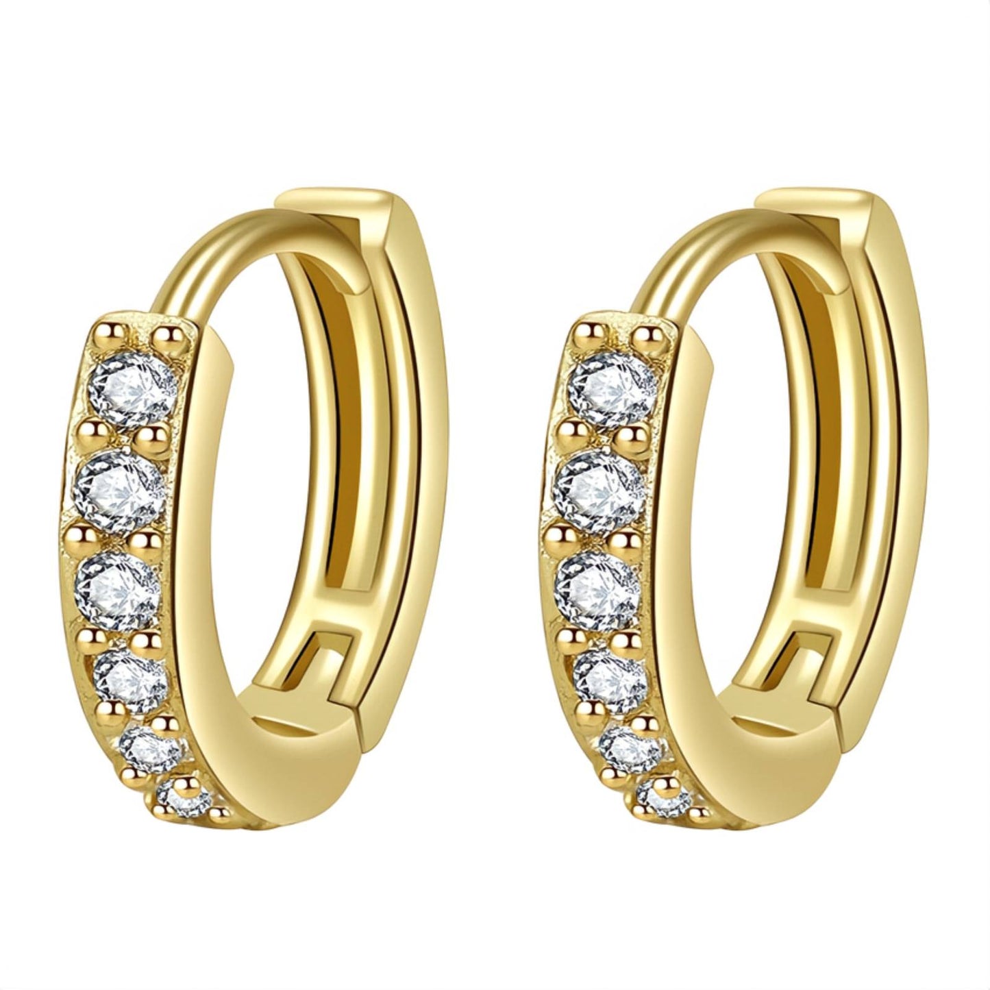 Earrings, 18K Gold Plated Brass