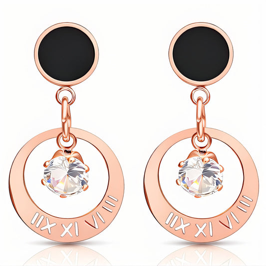 Earrings, 18K Gold Plated Steel