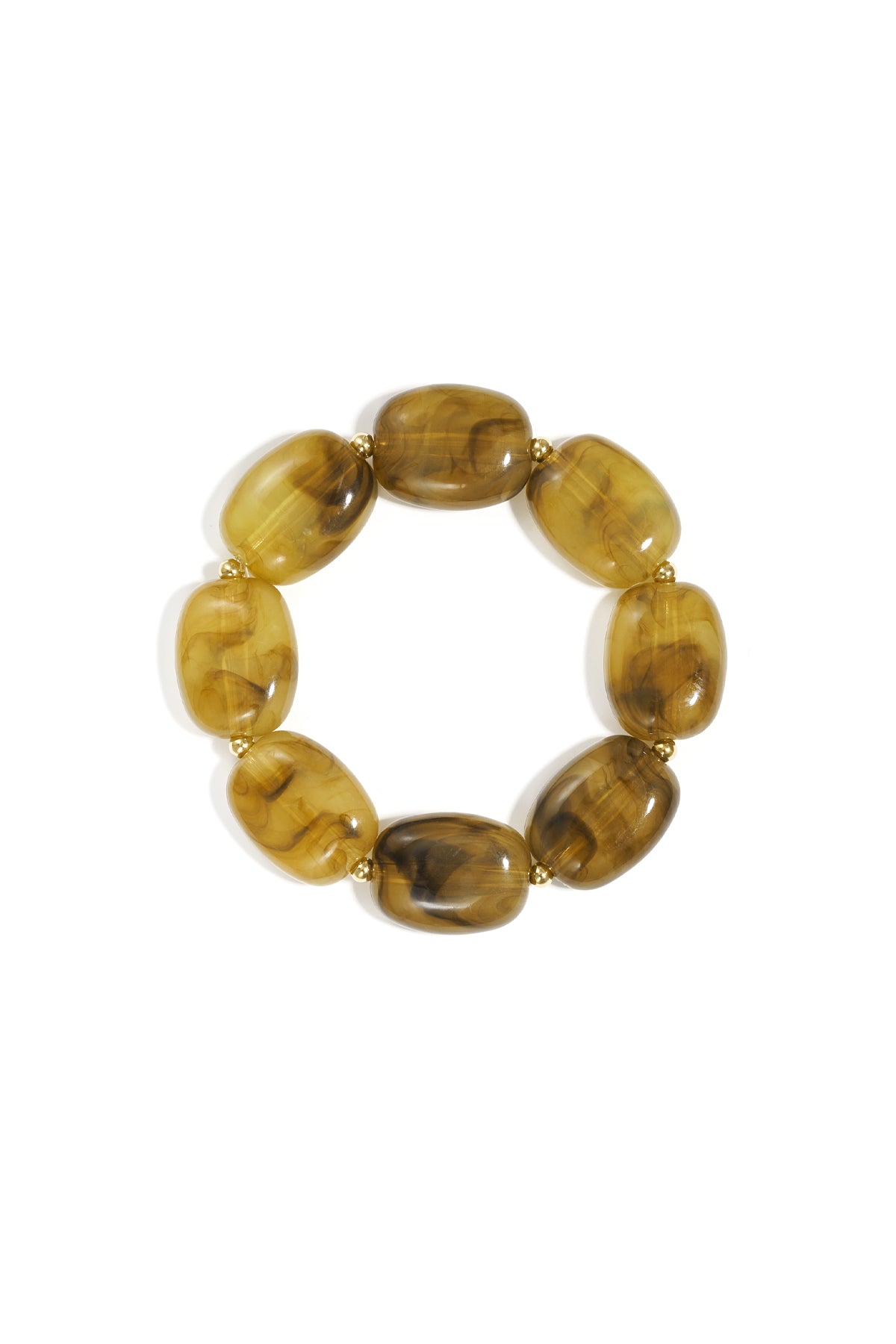 Armband met squoval  kralen
