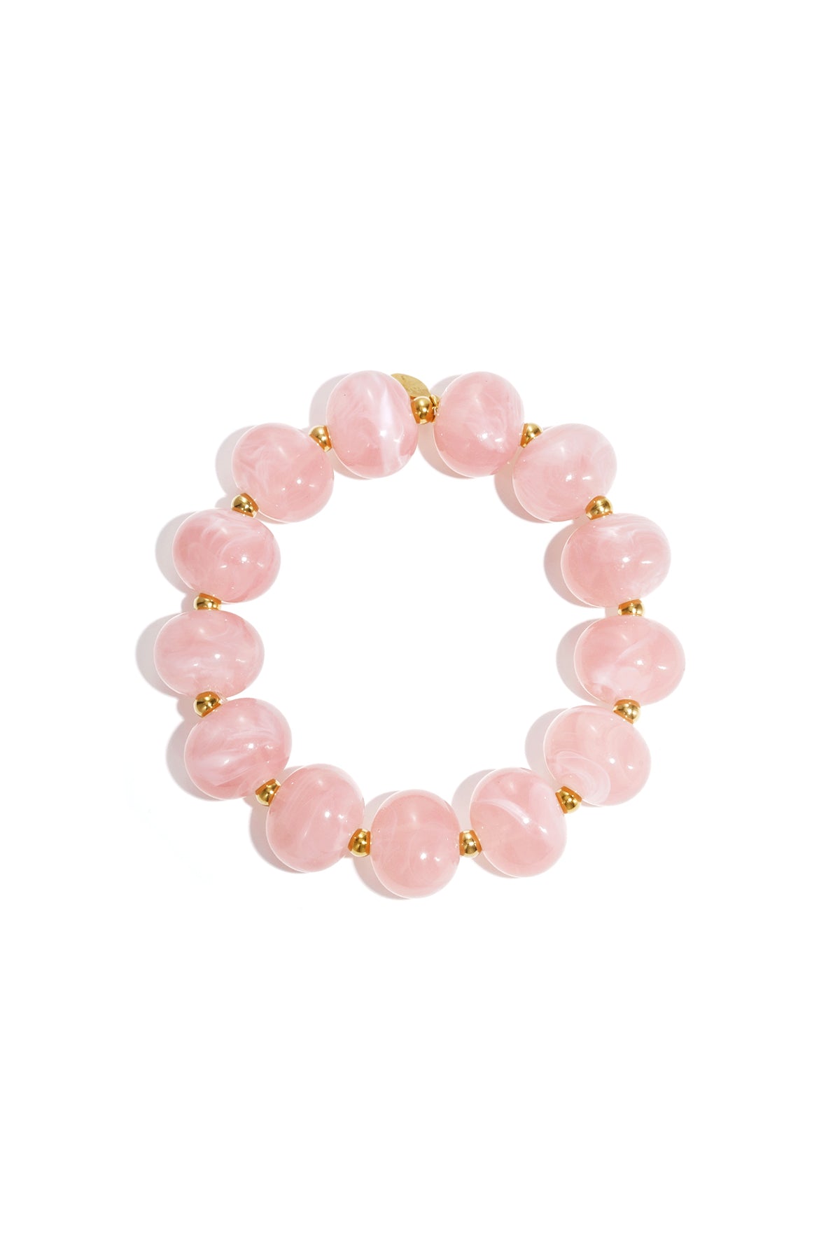 Elastieke kralenarmband met grote kralen