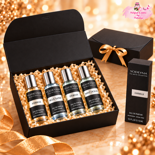Yodeyma cadeauset heren niche – vier parfums van 15 ml met cadeaudoos