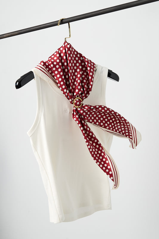 Zomersjaals met stippen, casual, polyester, dagelijkse accessoires